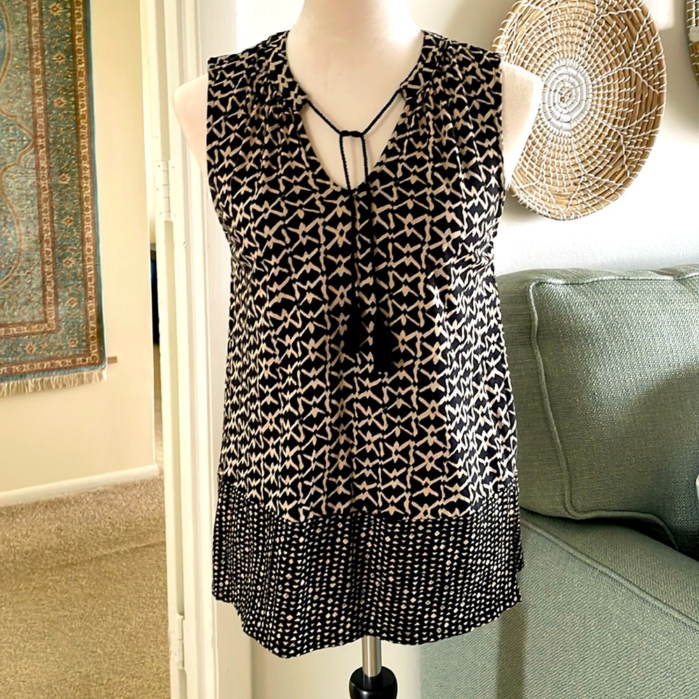 Lucky Brand Top With Tassel Tie